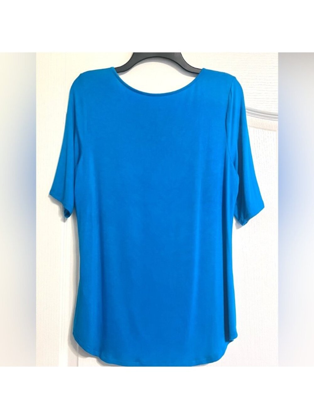 Rounded Neck Mid SleeveWomen's Top - Picture 2 of 2